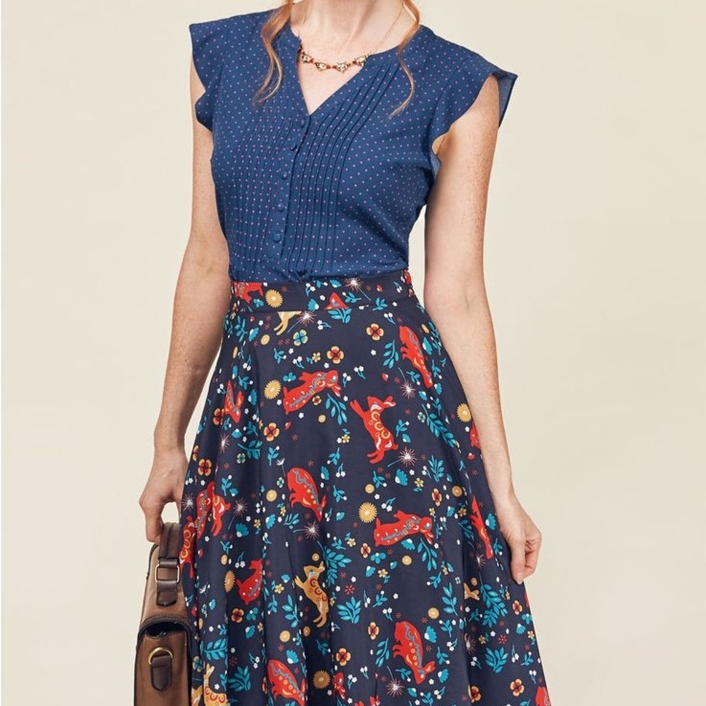 ModCloth Testament to Merriment skirt in S